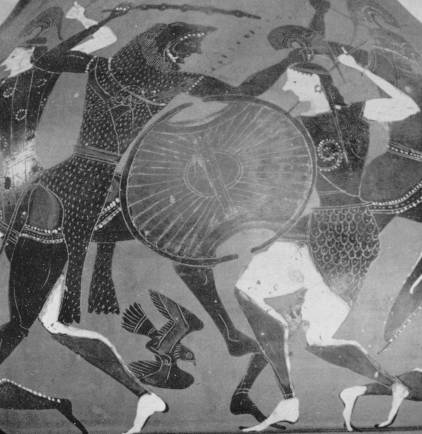 Heracles fighting against Andromache