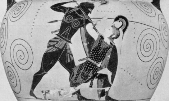 Achilles kills Penthesileia