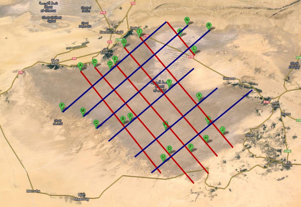 Close meshed network of marked routes