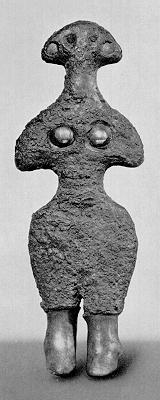 Bronzezeitliche Frauenstatuette