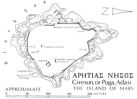 Detailplan von der Insel Giresun Adasi