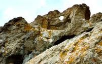 rock-cut buildings on the castle of Myrina