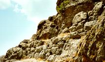 Prähistorische Mauer auf der Burg von Myrina