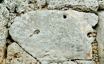 Figure on the temple enclosure of the Ggantija Temple