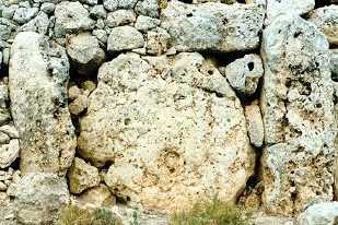 Figure on the temple enclosure of the Ggantija Temple