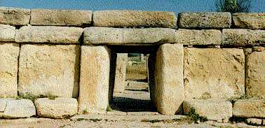 front of the temple Hagar Qim